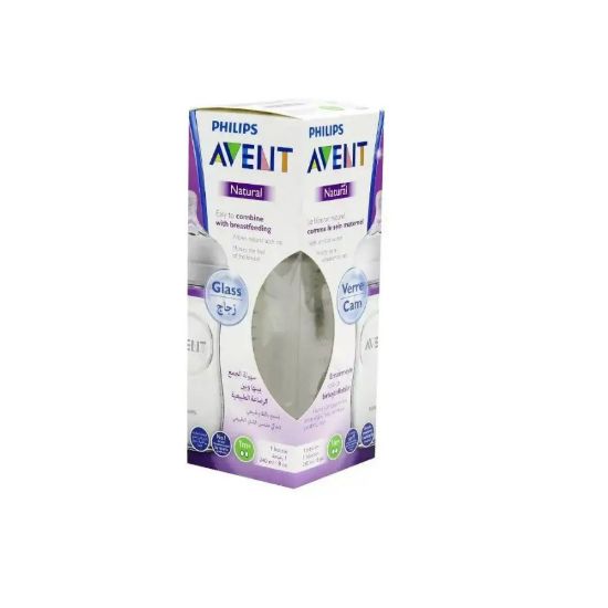 Picture of PHILIPS AVENT NATURAL FEEDING BOTTLE GLASS 240ML X1#126-6236