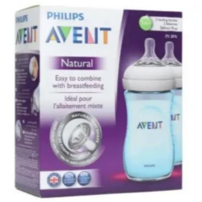 Picture of PHILIPS AVENT NF 2 BOTTLE BLUE 1M+260 ML(695/27)(035/27)6052