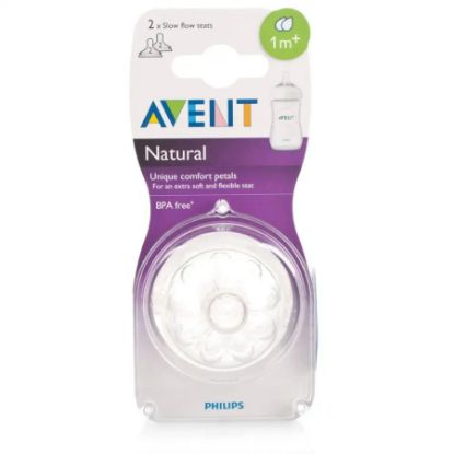 Picture of PHILIPS AVENT NATURAL 2 SLOW FLOW TEATS 1M+ SCF 042/27-3914