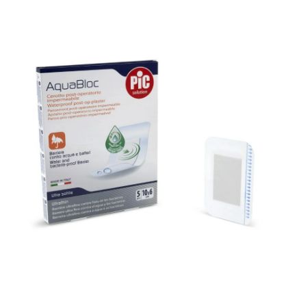 Picture of PIC AQUABLOC PLASTER ANTI BACTERIAL W/PROOF 10 CM X 6 CM PAC