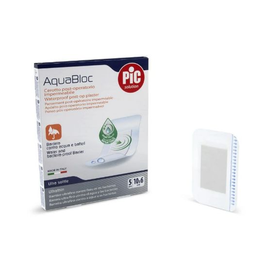 Picture of PIC AQUABLOC PLASTER ANTI BACTERIAL W/PROOF 10 CM X 6 CM PAC