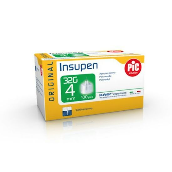 Picture of PIC INSUPEN PEN NEEDLE 32 G 4MM 100 PCS