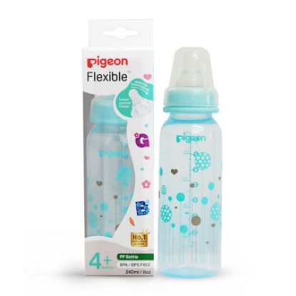 Picture of PIGEON KPP FLEXIBLE PLASTIC BOTTLE 4+M CLEAR 240ML N26006-00