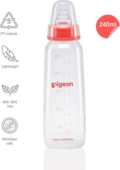 Picture of PIGEON KPP FLEXIBLE PLASTIC BOTTLE 4+M WHITE 240ML N26007-00
