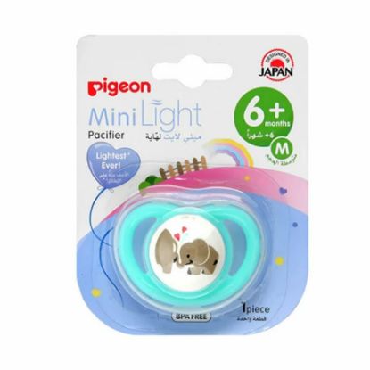 صورة Pigeon Minilight Pacifier Single (M) Unisex Elephant
