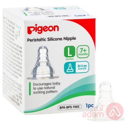 Picture of PIGEON SILICONE NIPPLE SLIM NECK 7+M L 1 PC BOX N17349-3490