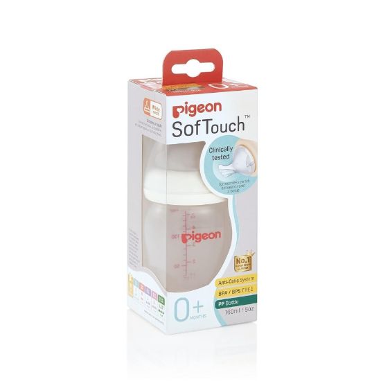 Picture of PIGEON SOFTOUCH 0+M PLASTIC BOTTLE 160ML N00873-8730