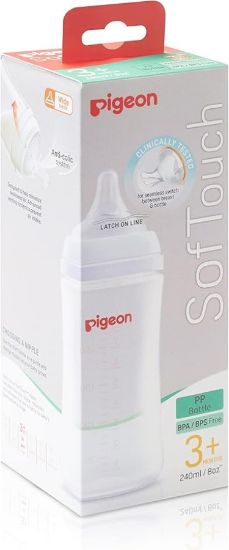 Picture of PIGEON SOFTOUCH 3+M GLASS BOTTLE 240ML N00488-4794