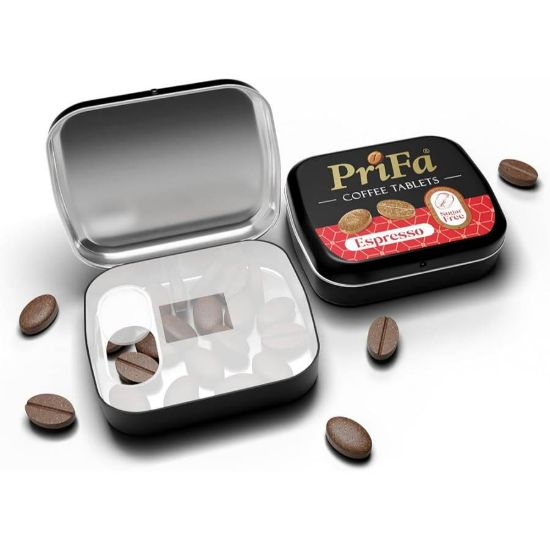 Picture of PRIFA LOZENGES COFFEE ESPERSSO FLAVORED 25 TABLETS 12GR 5840