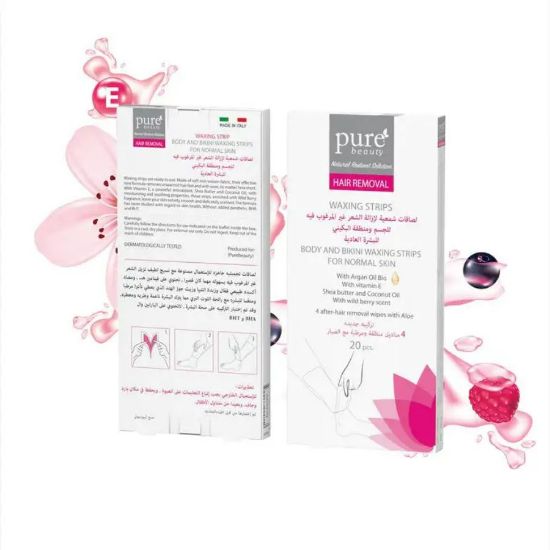 صورة بيوربيوتى لصاقات شمعية لإزالة الشعر غير المرغوب فية للجسم وم