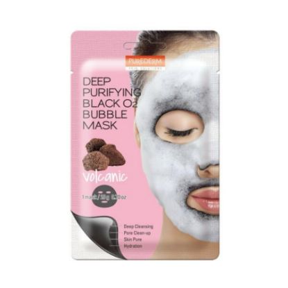 Picture of PUREDERM DEEP PURIFYING BLACK O2 BUBBLE MASK VOLCANIC 1 PC