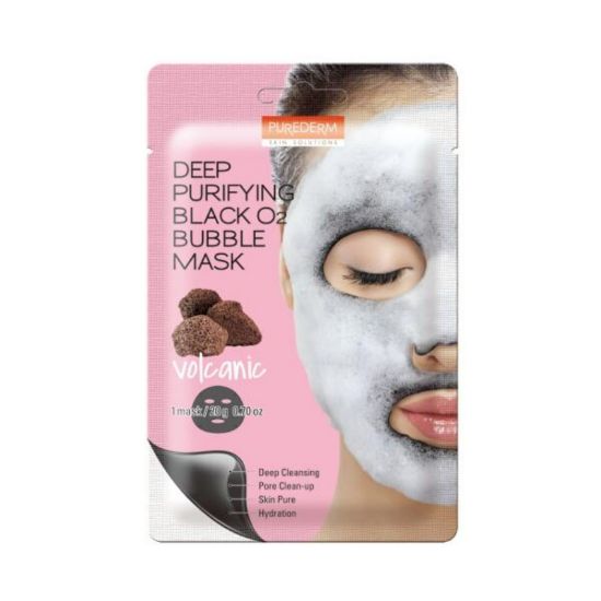 Picture of PUREDERM DEEP PURIFYING BLACK O2 BUBBLE MASK VOLCANIC 1 PC
