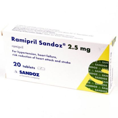 Picture of RAMIPRIL SANDOZ 2.5 MG 20 TAB