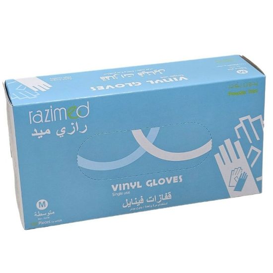 Picture of RAZIMED VINLY GLOVES SINGLE USE ALL SIZE#