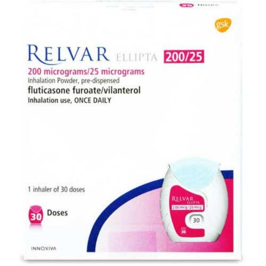 Picture of RELVAR ELLIPTA 200/25 30 DOSES