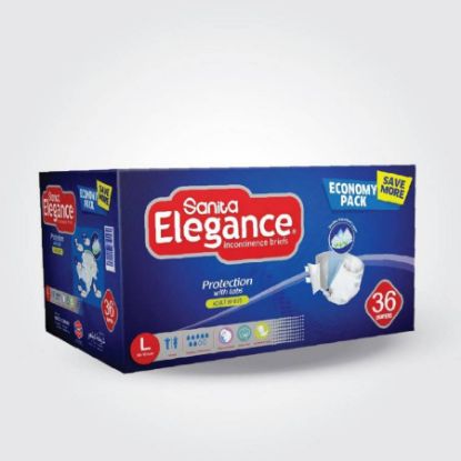 Picture of SANITA ELEGANCE ECONOMY PACK  LARGE 36 DIAPERS BOX 0169