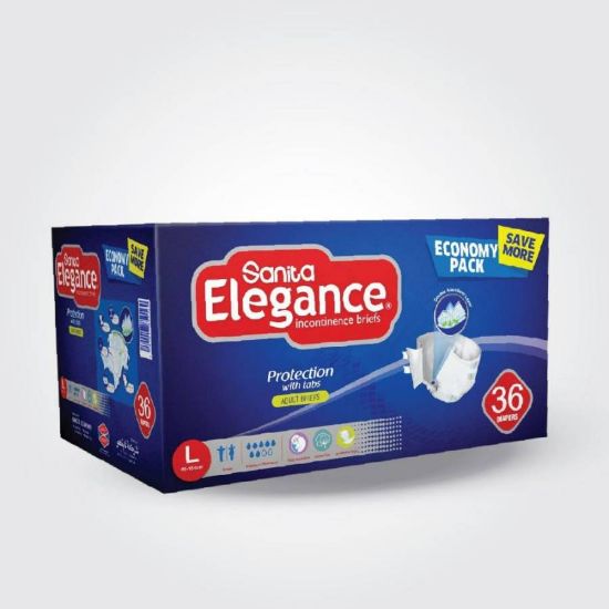 Picture of SANITA ELEGANCE ECONOMY PACK  LARGE 36 DIAPERS BOX 0169