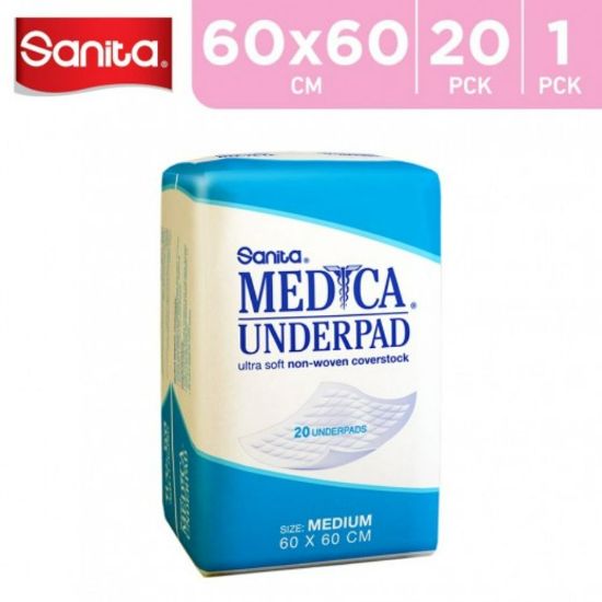 Picture of SANITA MEDICA UNDERPAD MEDIUM 60X60 CM 20 PADS