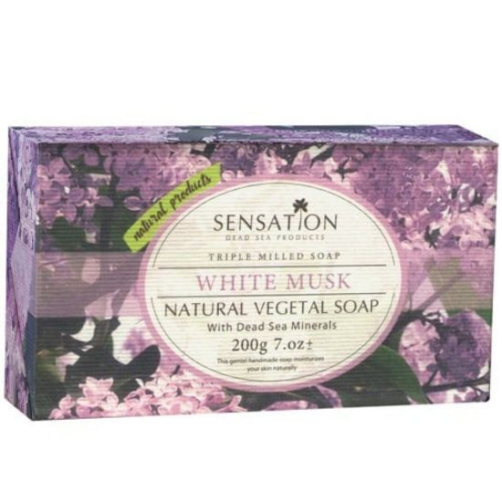 Picture of SENSATION NATURAL VEGETAL SOAP WHITE MUSK 200G 5050