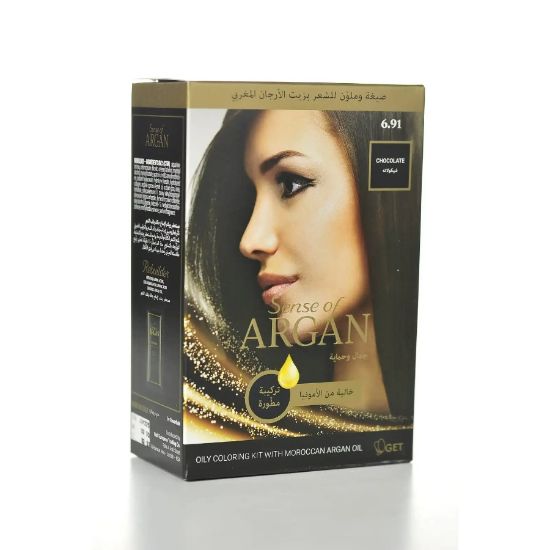 Picture of SENSE OF ARGAN HAIR COLORING OIL CHOCOLATE 6.91-75ML
