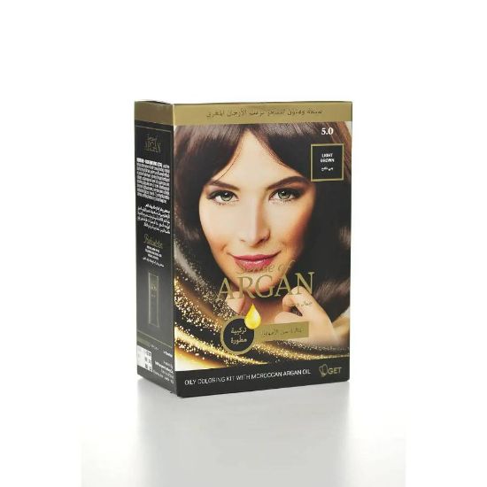 صورة صبغة وملون للشعر بزيت الأرجان المغربي-بني فاتح 75 مل