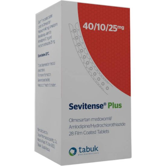 Picture of SEVITENSE PLUS 40/10/25 MG F.C. TAB