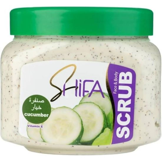 Picture of SHIFA SCRUB WITH CUCUMBER 500 ML FOR FACE AND BODY