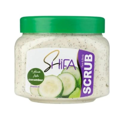 Picture of SHIFA SCRUB WITH CUCUMBER FOR FACE AND BODY 500 ML