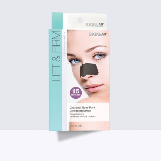 Picture of SKINLAB CHARCOAL NOSE PORE CLEANSING STRIPS 6 PEEL-OF STRIPS