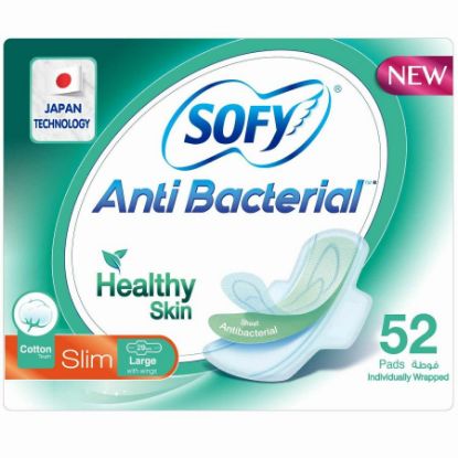 Picture of SOFY GENTLE TO SKIN ANTI BACTERIAL SLIM 29 CM LARGE 52S 3321