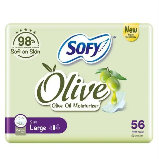 Picture of SOFY OLIVE OIL SLIM PADS LARGE 29 CM 3X56