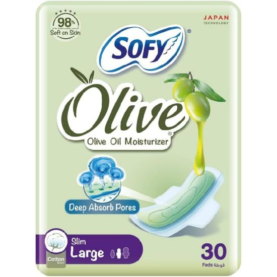 Picture of SOFY OLIVE OIL SLIM PADS LARGE 29 CM 6X30