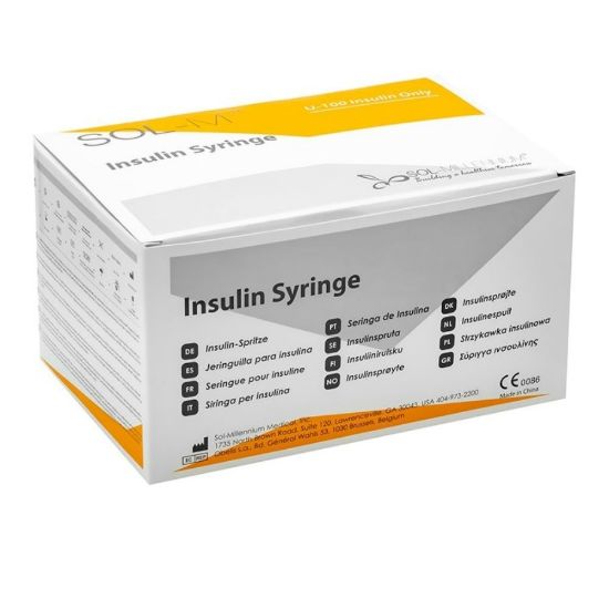 Picture of SOL-M INSULIN SYRINGE 1ML 31G*8MM 100'S