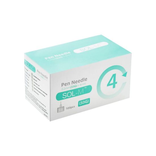 Picture of SOL-M PEN NEEDLE 33G* 4MM 100'S