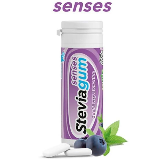 صورة ستيفيا علك خالي من السكر بالنعناع و التوت الازرق