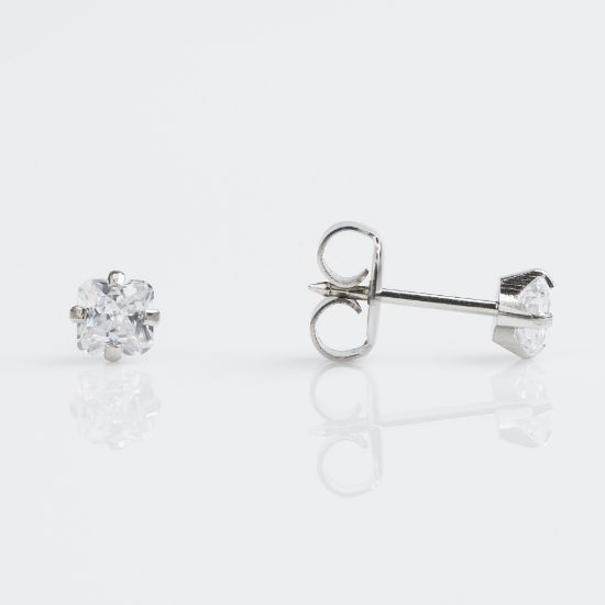Picture of STUDEX SENSITIVE FASHION EARRING S400 STAINLESS PRINCESS CUT