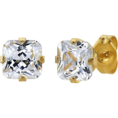 Picture of STUDEX SENSITIVE FASHION EARRING S749 GOLD PRINCESS CUT 9885