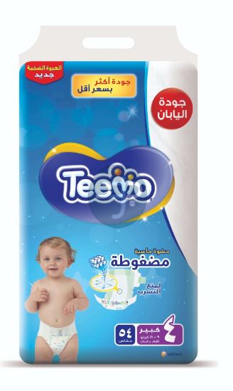 Picture of TEEMO BABY DIAPERS MEGA PACK LARGE SIZE 4 (54 × 3 )