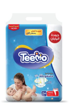 Picture of TEEMO BABY DIAPERS MEGA PACK SMALL SIZE 2 (72 × 3 )