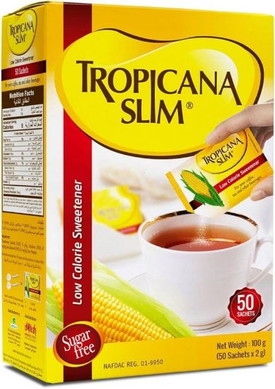 Picture of TROPICANA SLIM LOW CALORIE SWEETENER 50 SACHETS X 24
