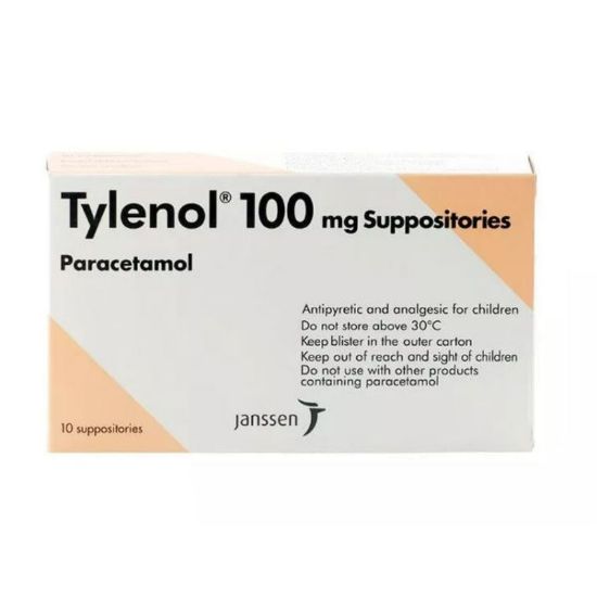 Picture of TYLENOL 100 MG 10 SUPP