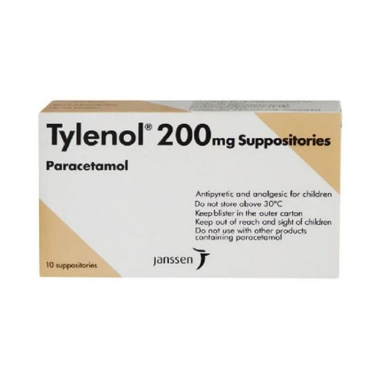 Picture of TYLENOL 200 MG 10 SUPP