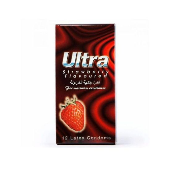 Picture of ULTRA STRAWBERRY CONDOMS 12 PCS 502377-0234