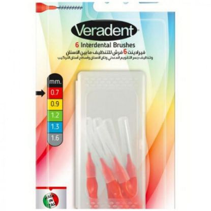 Picture of VERADENT 6 INTERDENTAL BRUSH ULTRA FINE 0.7 MM 1219