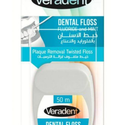 Picture of VERADENT DENTAL FLOSS FLUORIDE AND MINT 50 M 1028