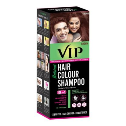 صورة في  اي  بي  شامبو وصبغه طبيعيه للشعر  بخلاصه اللؤلؤ  لون بني - HC-01913