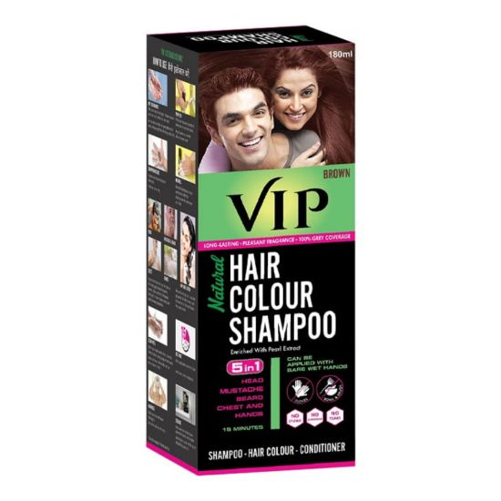 صورة في  اي  بي  شامبو وصبغه طبيعيه للشعر  بخلاصه اللؤلؤ  لون بني - HC-01913