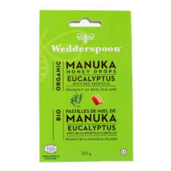 Picture of WEDDERSPOON MANUKA HONEY DROPS EUCALYPTUS 120GM  2461