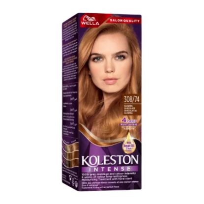 Picture of WELLA KOLESTON INTENSE HAIR COLOR 308/74  CARMEL CHOCOLATE K