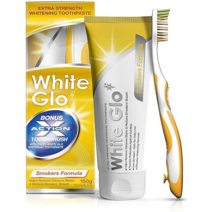 Picture of WHITE GLO SMOKERS FORMULA T.P 150 G 100 ML + T.B 0011